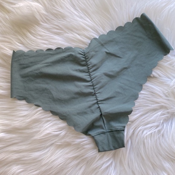 Victoria’s Secret sage green scalloped cheeky panty - Picture 2 of 4